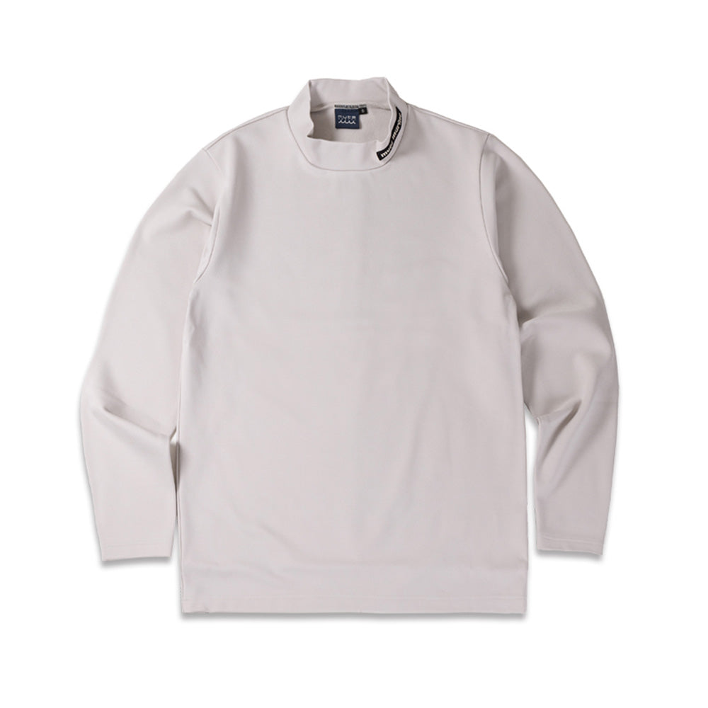 [MMJC-443161] Warm Ponte Mock Neck Shirt BEIGE