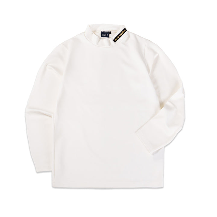 【MMJC-443161】ウォームポンチ モックネックシャツ　OFF WHITE