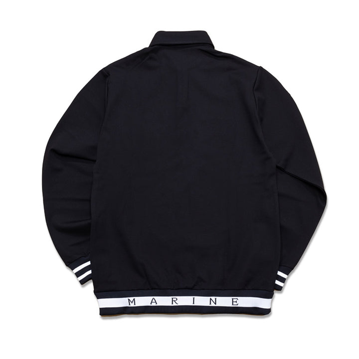 [MMJC-446171] Warm Ponte Hemrib Polo Shirt (Long Sleeve) BLACK