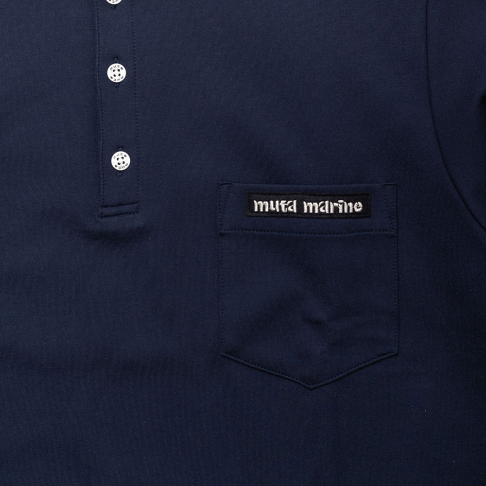 [MMJC-446171] Warm Ponte Hemrib Polo Shirt (Long Sleeve) BLACK