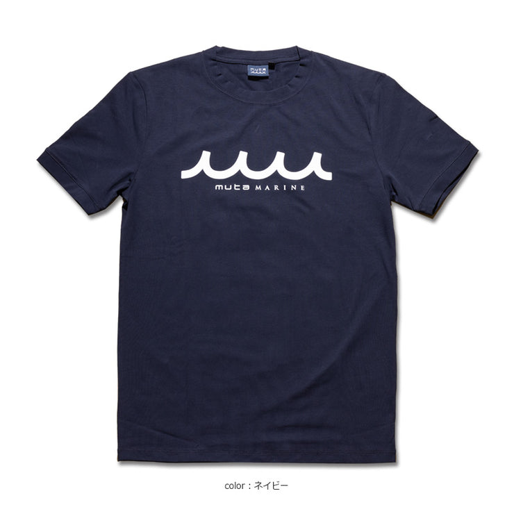 【MMAX434249】SPLIT WAVE Tシャツ NAVY