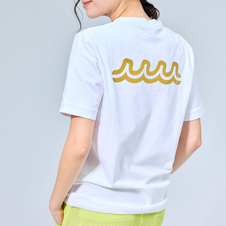 【MMAX434268NV】BACK WAVE FOIL Tシャツ (ネイビー)