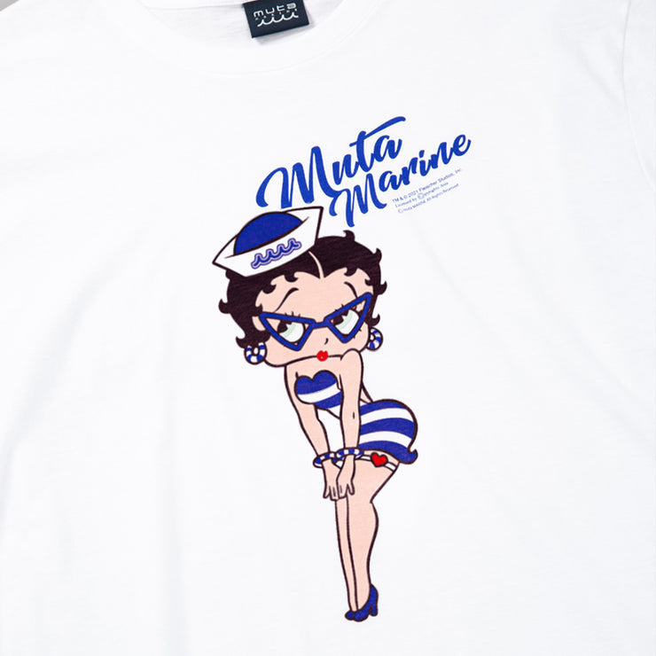 【MMMP434181WH】Betty BoopTM meets mutaMARINE SAILOR Tシャツ (WHITE)