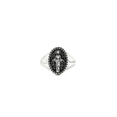 【N25ANE00065】OVAL VIRGIN MARY SIGNET RING