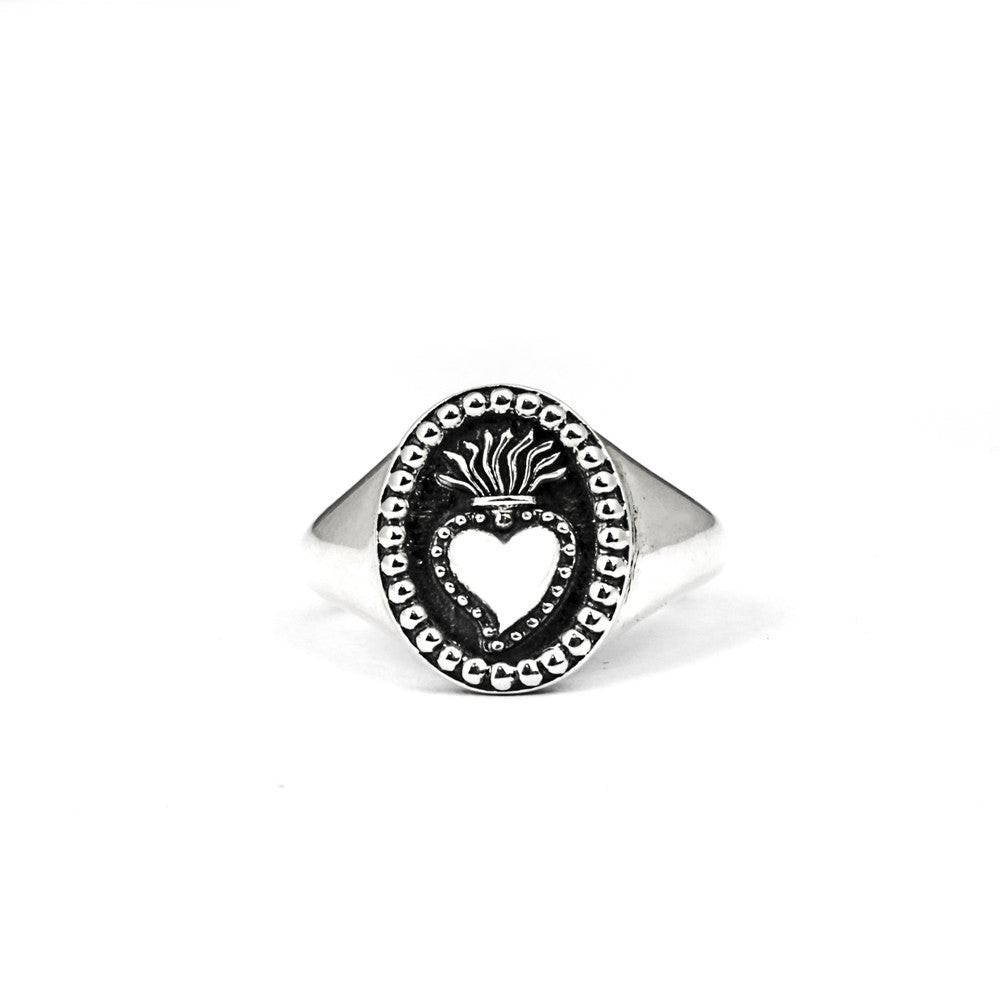 [N25ANE00088]EX VOTO OVAL SIGNET RING 
