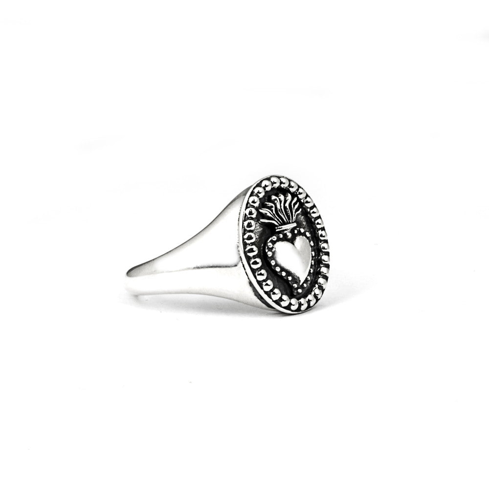 [N25ANE00088]EX VOTO OVAL SIGNET RING 