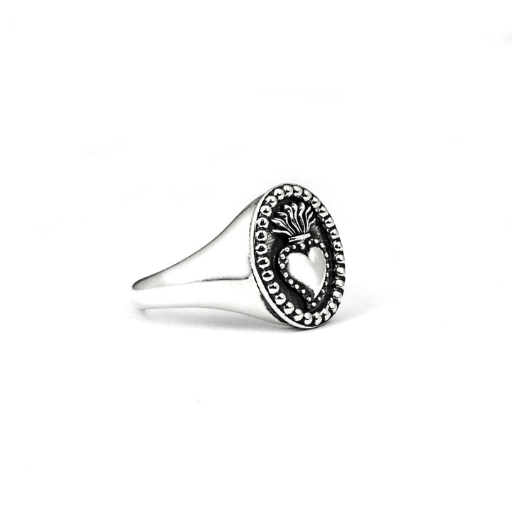 [N25ANE00088]EX VOTO OVAL SIGNET RING 