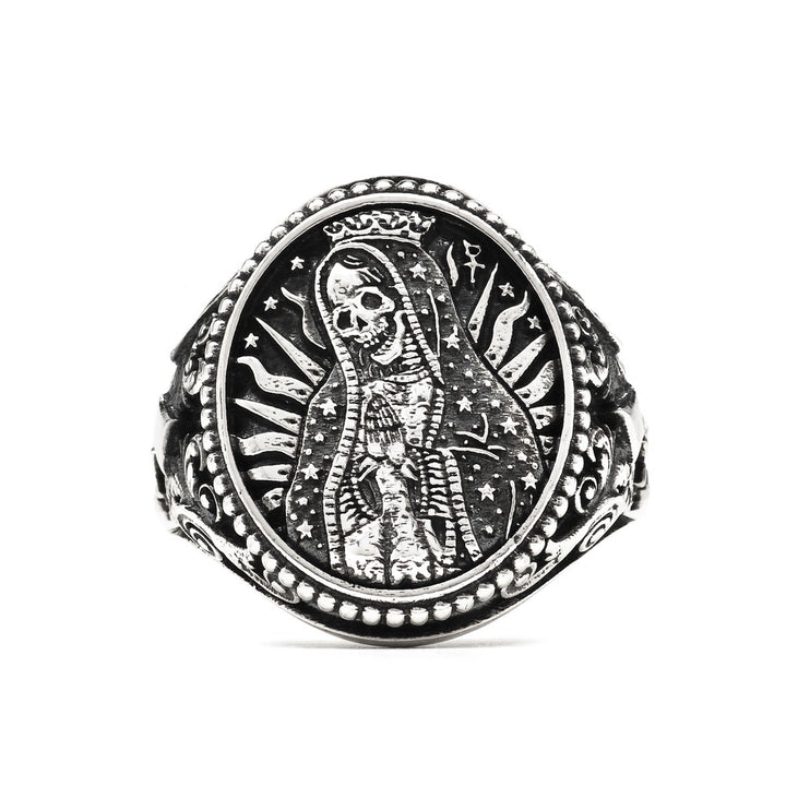 [N25ANE00157] SANTA MUERTE OVAL RING 