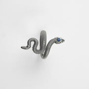 【N25ANE00432】SNAKE RING WITH BLU SPINEL