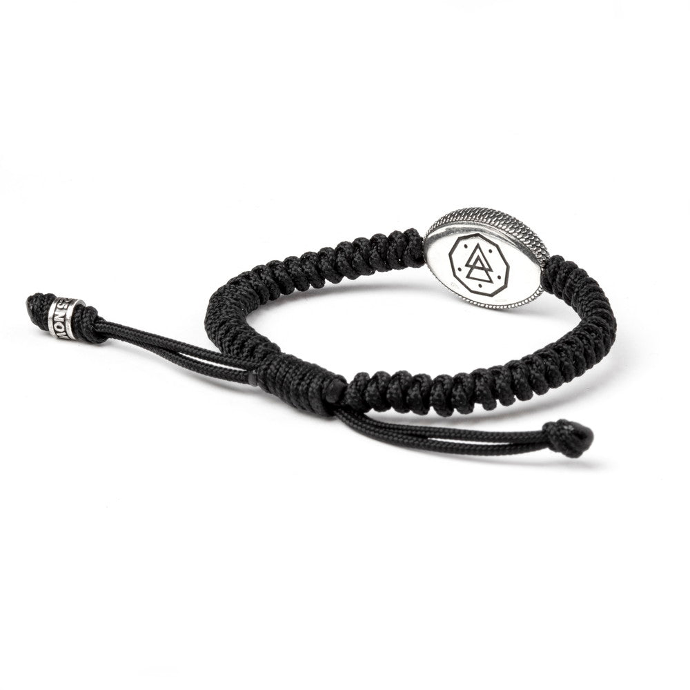 [N25BRA00339] ROPE BRACELET AND SILVER SNAKE COIN 