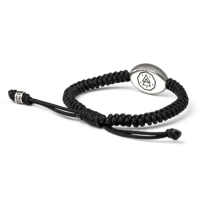 [N25BRA00339] ROPE BRACELET AND SILVER SNAKE COIN 
