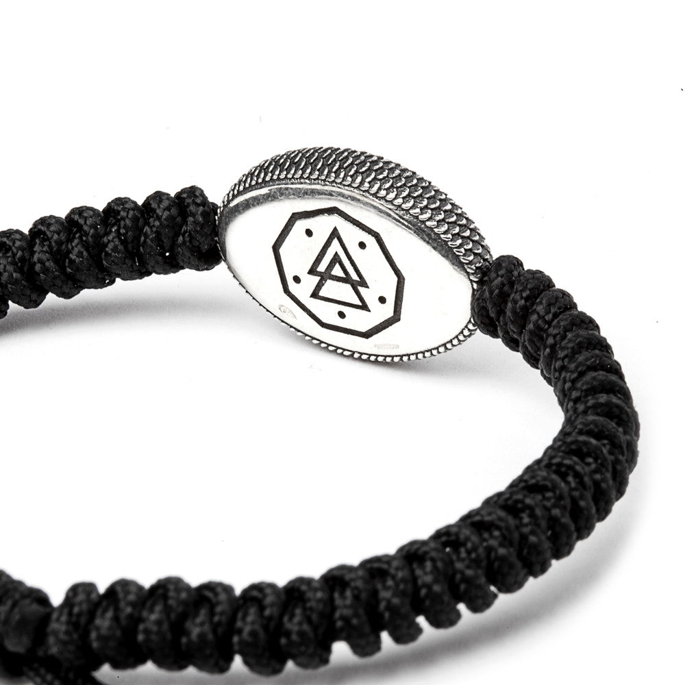 [N25BRA00339] ROPE BRACELET AND SILVER SNAKE COIN 