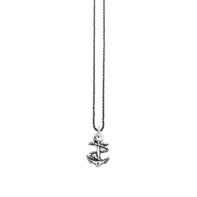 【N25COL00193】ROPEamp; ANCHOR PENDANT NECKLACE F040 L70