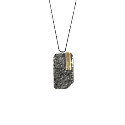 【N25COL00226】MATERIC PLATE PENDANT NECKLACE F040 L70