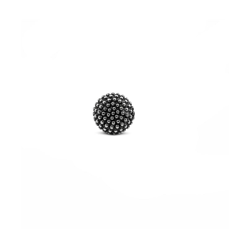【N25ORE00165】DOTTED ROUND SINGLE EARRING