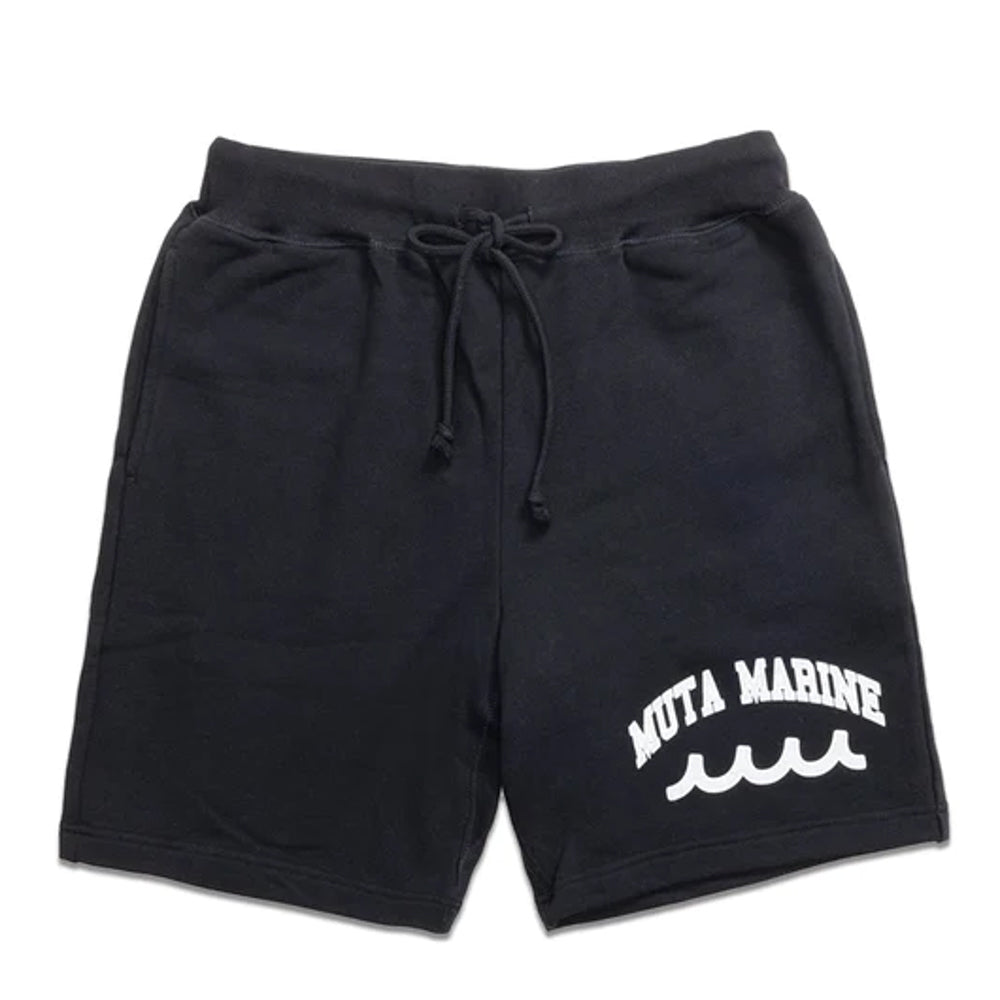 [MMAC-MA2308] ACANTHUS × muta MARINE College Logo Sweat Shorts BLACK