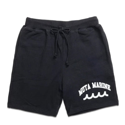 【MMAC-MA2308】ACANTHUS × muta MARINE College Logo Sweat Shorts　BLACK