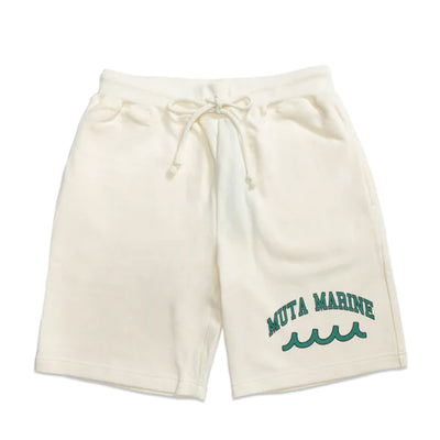 【MMAC-MA2308】ACANTHUS × muta MARINE College Logo Sweat Shorts　NATURAL
