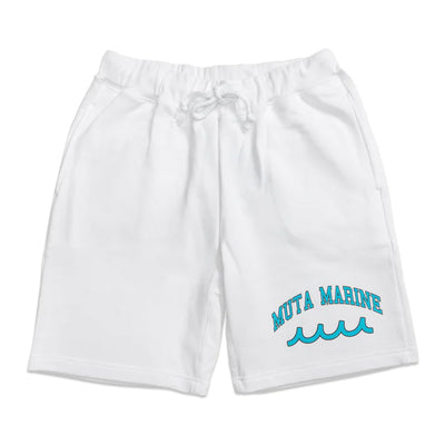 【MMAC-MA2308】ACANTHUS × muta MARINE College Logo Sweat Shorts　WHITE