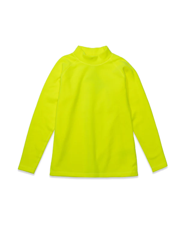 [MMMK-443180] Fleece-trimmed mock neck pullover YELLOW