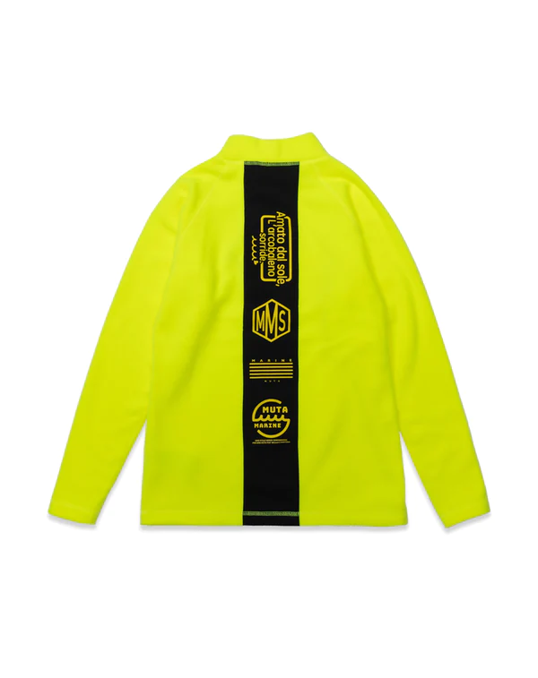 [MMMK-443180] Fleece-trimmed mock neck pullover YELLOW
